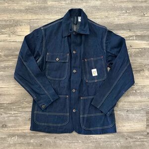 Vintage 70s Mahagamage 007 KGBR Unlined Denim Chore Jacket Size 38